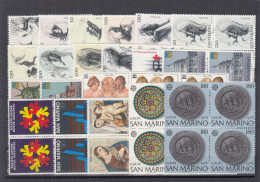 SAN MARINO  1105-1126, 4erBlock Bzw. 4fach, Postfrisch **, Jahrgang 1976 Komplett - Unused Stamps