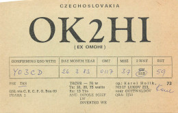 QSL Card Czechoslovakia Radio Amateur Station OK2HI Y03CD Karel Holik - Radio Amatoriale