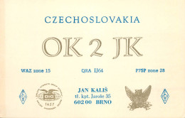 QSL Card Czechoslovakia Radio Amateur Station OK2JK Y03CD Jan Kalis - Amateurfunk