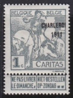 Belgie  .   OBP    .    100   .     *      .   Ongebruikt Met Gom     .   /   .   Neuf Avec Gomme - 1910-1911 Caritas