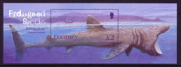 GUERNSEY BLOCK 40 POSTFRISCH(MINT) GEFÄRDETE TIERE 2005 RIESENHAI - Guernsey