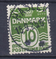 Denmark 1921 Mi. 120, 10 Øre Wellenlinien Wavery Lines Deluxe Brotype IIIc. HASLEV !! (Not In Catalogue) - Gebraucht