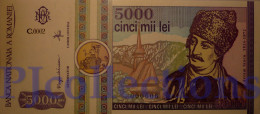 ROMANIA 5000 LEI 1992 PICK 103 UNC LOW & GOOD SERIAL NUMBER "000606" - Roumanie