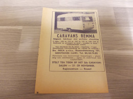 Reclame Advertentie Uit Oud Tijdschrift 1964 - Caravans REMMA Belgische Fabrikaat - Etn. MECA à Montegnee (Luik) - Pubblicitari