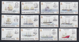 British Antarctic Territory (BAT) 2008 Definitives Explorers Ships 12v ** Mnh (ZO203) - Unused Stamps