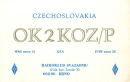QSL Card Czechoslovakia Radio Amateur Station OK2KOZ Y03CD 1983 Libor - Radio Amatoriale