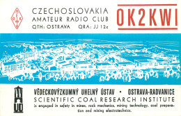 QSL Card Czechoslovakia Radio Amateur Station OK2KWI Y03CD 1983 - Radio Amateur