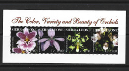 ● SIERRA LEONE 2004 ֍ The COLOR, Variety And Beauty Of ORCHIDS ֍ Natura ● BF ** ● Lotto N. XX ● - Sierra Leone (1961-...)