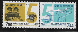 1966-69 COREE DU SUD 415-16**  Aviation, Marine, Téléphone - Corée Du Sud