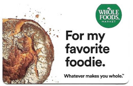 Whole Foods, U.S.A., Carte Cadeau Pour Collection, Sans Valeur, # Wholefoods-25 - Cartes De Fidélité Et Cadeau