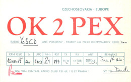 QSL Card Czechoslovakia Radio Amateur Station OK2PEX Y03CD - Amateurfunk