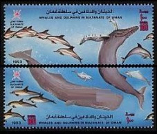 (157) Oman (sultanate)  Marine Mammals / Whales / Baleines / Wale / 1993  ** / Mnh  Michel 372-73 - Oman