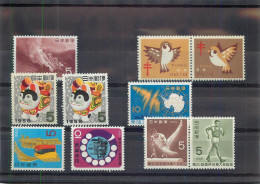 REF 002 > JAPON < LOT De 10 Valeurs Avec 2 Vignettes **/*  > 4 * * Neuf Luxe MNH * * -- 6 * Neuf Ch - Collezioni & Lotti