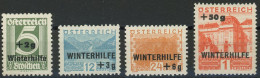 Österreich 1933 Michel Nummer 563-566 Postfrisch - Ungebraucht