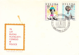 Pologne-Varsovie-02/06/1968-75è Anniversaire De L'activité Philatélique Nationale -FDC Des Timbres 1703/1704 - FDC