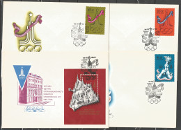 RUSSIA - 4 COVERS FDC - Olympic 1976 - FDC