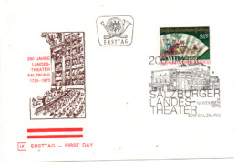 Österreich 1975 MiNr.: 1498 Salzburger Theater Ersttag; Austria FDC Scott: 1027 YT: 1327 Sg: 1751 - FDC