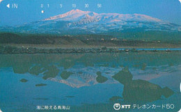 Rare Télécarte JAPON / NTT 410-089 ** ONE PUNCH ** - Paysage LAC & MONTAGNE - LAKE & MOUNTAIN JAPAN Phonecard - Giappone