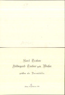 713668 Einladung Hochzeit Vermählung Steyr 1947 Karl Treber Hildegard Wieser - Mariage