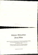 713664 Einladung Hochzeit Vermählung Aschach 1954 Susanne Geschnaidtner Franz Böhm  - Annunci Di Nozze