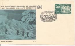 Yugoslavia Cover First Yugoslav Himalaya Expedition Maribor 1-5-1960 With Cachet - Lettres & Documents