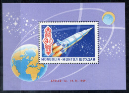 MONGOLEI Block 20, Bl.20 Mnh - Weltraum, Space, Espace, Apollo 12 - MONGOLIA / MONGOLIE - Mongolei