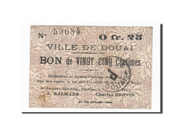 Billet, France, Douai, 25 Centimes, 1915, TTB, Pirot:59-737 - Bons & Nécessité