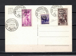 TRIESTE A  1951  Cartolina Filatelica - Storia Postale