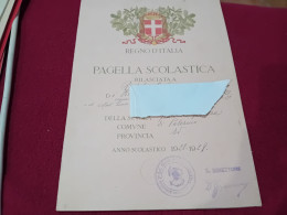 PAGELLA PERIODO FASCISMO - Diploma & School Reports