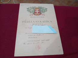 PAGELLA PERIODO FASCISMO - Diplomi E Pagelle