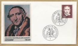 DE.- ERSTTAGSBRIEF. JOHANN GOTTFRIED SCHADOW. GEDENKMARKE. ERSTAUSGABETAG 15.1.1975. BERLIN 12. FDC. - 1971-1980