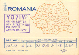 QSL Card ROMANIA Radio Amateur Station YO7IV 1989 Ion Lefter - Radio Amatoriale