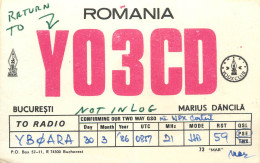 QSL Card ROMANIA Radio Amateur Station YO3CD 1986 Mar - Amateurfunk