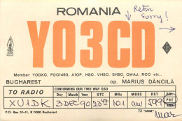 QSL Card ROMANIA Radio Amateur Station YO3CD 1986 Mar - Radio Amatoriale