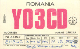 QSL Card ROMANIA Radio Amateur Station YO3CD 1985 Mar - Radio Amatoriale