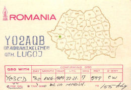 QSL Card ROMANIA Radio Amateur Station YO2AQB 1989 Ady - Radio Amateur