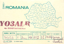 QSL Card ROMANIA Radio Amateur Station YO3ALR Constantinescu 1986 - Radio Amateur