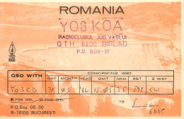 QSL Card ROMANIA Radio Amateur Station YO8KOA 1986 Lucian - Radio Amateur