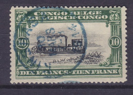 Belgian Congo 1910 Mi. 24, 10 Fr. Raddampfer 'Deliverance' Auf Dem Oberen Kongo Deluxe KINSHASA 1914 Cancel (2 Scans) - Used Stamps