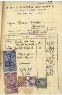 X1656) MURO LUCANO POTENZA / BUCCINO SALERNO N.2 FATTURE CON BOLLI  TASSA DI SCAMBIO - Revenue Stamps