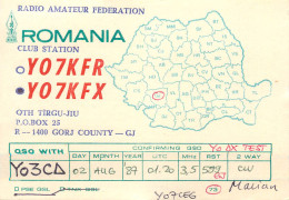 QSL Card ROMANIA Radio Amateur Station YO7KFR Targu Jiu - Radio Amateur