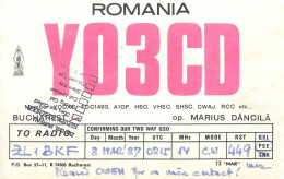 QSL Card ROMANIA Radio Amateur Station YO3CD Marius Danci;a - Radio Amateur