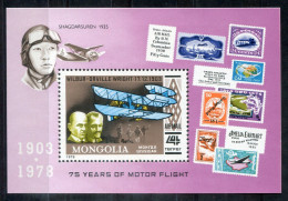 MONGOLEI Block 52, Bl.52 Mnh - Marke Auf Marke, Stamp On Stamp, Timbre Sur Timbre, Gebr.Wright Bros- MONGOLIA / MONGOLIE - Mongolei