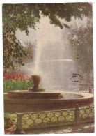 1967 KAZAKHSTAN ALMA-ATA FOUNTAIN ON KIROV STREET TALLINN AND PEN CANCEL USED POSTCARD SOVIET UNION AIRMAIL - Kazajstán