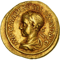 Alexandre Sévère, Quinaire, 224 AD, Rome, Extrêmement Rare, Or, NGC, TTB+ - La Dinastia Severi (193 / 235)