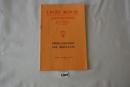 C201 Livret - Résultats 1959 60 - Ecole Tournai Lycée Royal - Diplomi E Pagelle
