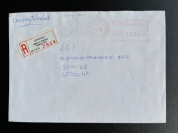 NETHERLANDS 1985 REGISTERED LETTER ARNHEM JOHAN DE WITTLAAN GEBOUW E.K.P. TO UTRECHT 17-01-1985 NEDERLAND AANGETEKEND - Covers & Documents