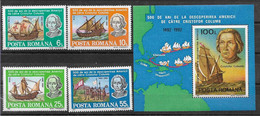 1992 ROUMANIE 4020-23+ BF 221** Christophe Colomb, Navigateur, Bateaux - Nuovi