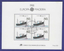 Portugal / Madeira 1988  Mi.Nr. Block 9 (118) , EUROPA CEPT - Transport- Und Kommunikation - Gestempelt / Fine Used / (o - 1988