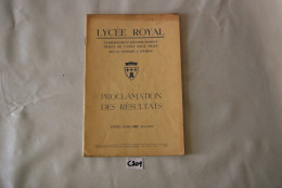 C201 Livret - Proclamation Résultats - Ecole Tournai Lycée Royal - 1954 - 55 - Diplômes & Bulletins Scolaires